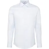 Seidensticker Camisa clássica azul claro / branco