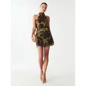 BWLDR Vestido 'Leisha' castanho / oliveira