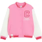 Cool Club Casaco em moletão rosa / vermelho cereja / branco