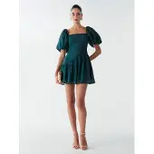 BWLDR Vestido 'Alanda' verde escuro