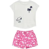Gisela Pijama De Manga Curta Snoopy Print