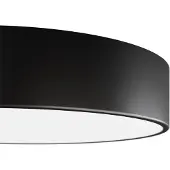TEMAR LIGHTING Candeeiro de teto Cleo, Ø 40 cm, IP20, preto, metal, E27