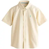 Next Camisa azul ciano / amarelo pastel