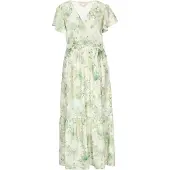 Usha Vestido verde / verde claro / offwhite