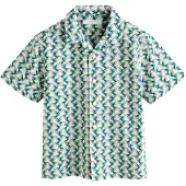 Next Camisa verde escuro / lavanda / vermelho / branco
