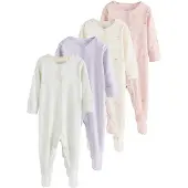 Next Pijama bege claro / azul claro / lavanda / rosa escurecido