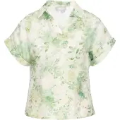 Usha Blusa bege / verde / verde claro