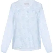 Usha Blusa azul claro / branco