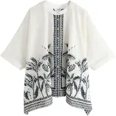 Next Vestido de praia preto / branco