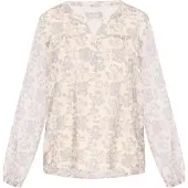 Usha Blusa 'Casual' lavanda / offwhite