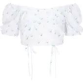 Mymo Blusa 'Young Fashion' azul claro / verde / branco