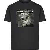 Merchcode Camisa 'Shrek When Bae tells me no' preto