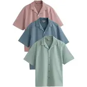 Next Camisa safira / menta / rosa escurecido