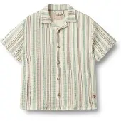 Wheat Camisa 'Anker' azure / castanho claro / verde claro / branco