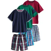 Next Pijama navy / esmeralda / borgonha / branco