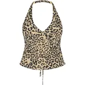 Faina Top 'Festive' camelo / preto