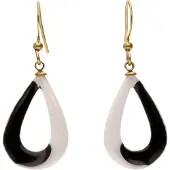 Usha WHITE LABEL Brincos ouro / preto / branco