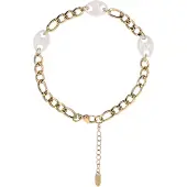 Usha WHITE LABEL Pulseira ouro / branco lã