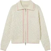 Pegador Casaco de malha cor-de-rosa / branco