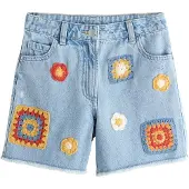 Next Calças de ganga azul ganga / amarelo / laranja / branco