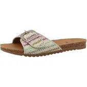 Mustang Sapato aberto 'Flat' azul / verde / roxo / laranja / rosa / offwhite