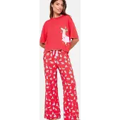 Lipsy Pijama rosa pastel / vermelho / branco