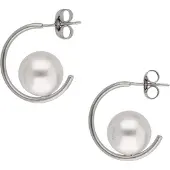 Usha WHITE LABEL Brincos prata / branco pérola