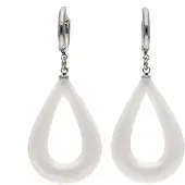 Usha WHITE LABEL Brincos prata / branco
