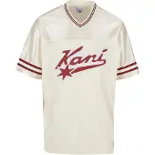 Karl kani Camisa 'Varsity' estuque / roxo