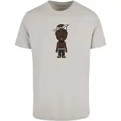 Mister tee Camisa 'LA Sketch' castanho / cinzento claro / branco