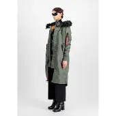 Alpha industries Parka de inverno verde escuro / preto