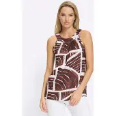 HEINE Blusa chocolate / branco
