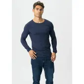 TeeShoppen Camisa ' Long-sleeved ' navy