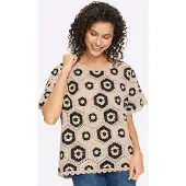 HEINE Pullover camurça / preto