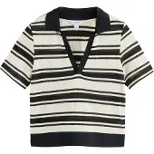 Next Pullover preto / branco lã