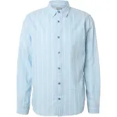 INDICODE JEANS Camisa 'Tryp' azul céu / branco