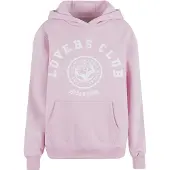 Miss Tee Sweatshirt 'Lovers Club' cor-de-rosa / branco