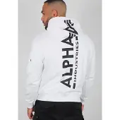 Alpha industries Sweatshirt 'Backprint' preto / branco