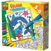 SES Creative Kit De Pintura Colour By Numbers Triangular Pens