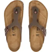 Birkenstock para mulher. 43751 Gizeh Birko-Flor Nubuck (Ajuste Regular) taupe (43), Plano, Nenhum, Casual