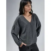 Busem Blusa cinzento escuro