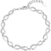Agato Distintivo pulseira em prata com zircónias Infinity AGB781/21