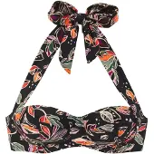 Buffalo Top de biquíni verde escuro / laranja / preto / branco