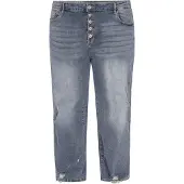 ROCKEASY Calças de ganga cinzento denim