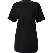 Calvin Klein Jeans Vestido 'Milano Draped' preto / branco