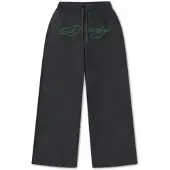 Ed Hardy Calças '1971' antracite / verde