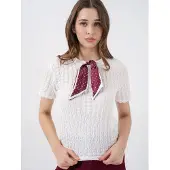 Big Dart Blusa bordeaux / branco