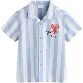 Next Camisa azul claro / vermelho / branco