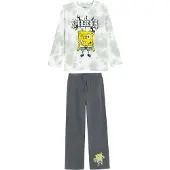 Cool Club Pijama 'SPONGEBOB' amarelo / cinzento / cinzento claro
