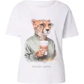 Einstein&newton Camisa 'Monday Cheetah' areia / verde pastel / preto / branco